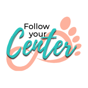 "follow your center" with our logo